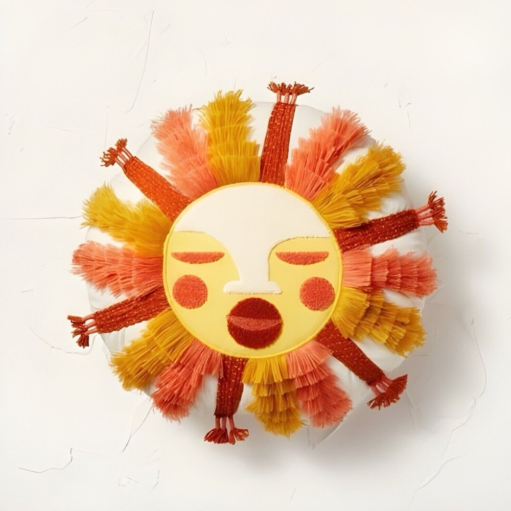 Sun Face Decorative Pillow